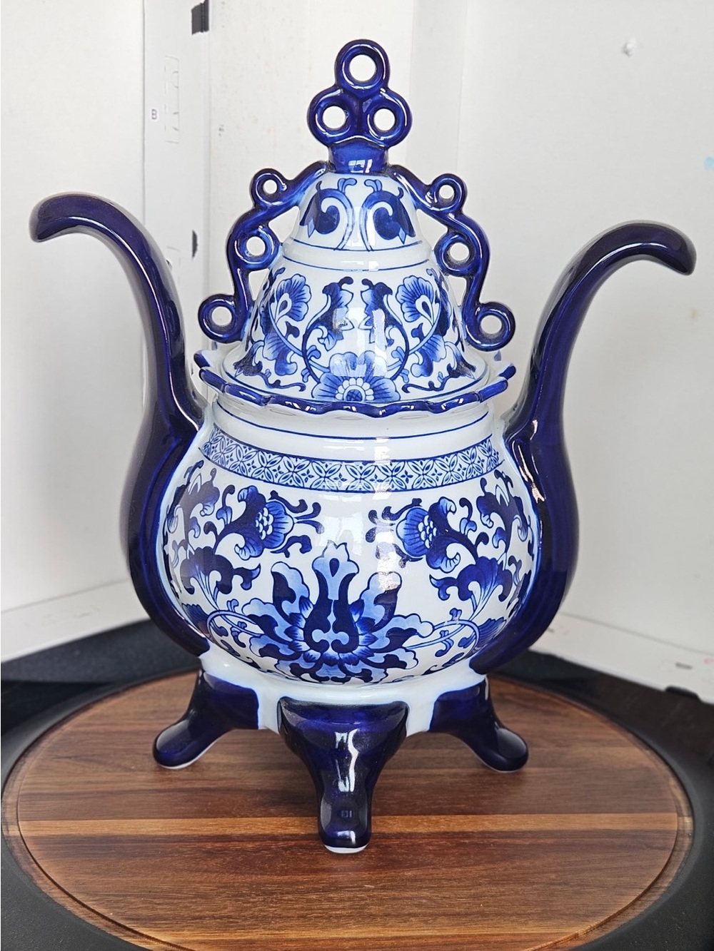 Bombay Blue and White Decorative Ceramic Teapot